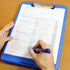 Think2Master Blue Plastic Storage Clipboard - 25% Heavier & Sturdier, Heavy Duty, Holds 150 Letter Sized Paper