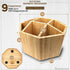 Bamboo Desk Organizer - Pencil Holder for Kids - Art Supply Caddy - Compact Utility Waist Bag Pack - Pen Organizer for