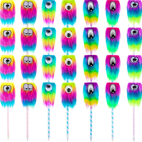 Yexiya 28 Pieces Rainbow Fun Pens for Kids, Fluffy Novelty Pens for Party Favors & School Supplies