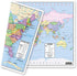 US and World Desk Map (13" x 18" Laminated) for Students and Classroom Use by Lighthouse Geographics