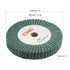 uxcell 150mm x 25mm 240 Grit Non-Woven Polishing Burnishing Wheel Abrasive Cloth Nylon Wire Drawing Flap Wheel for Stainless Steel Metal Green