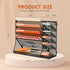 SUPEASY 5-Tier Wall File Organizer, Desk Organizer with 4 Pen Holders, Black