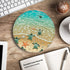 Non-Slip Rubber Base Gaming Mouse Pad, Waterproof Round Office Mouse Pad, Small Size 7.87 x 7.87 Inch, Cute Turtle