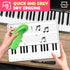 SCRIBBLEDO Keyboard Practice Dry Erase Sheets - 11”x14” Music Staff Whiteboard Sheets, Pack of 10 for Music Teacher