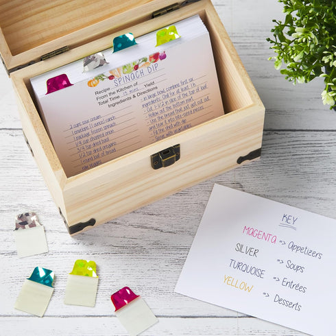 Avery Mini Ultra Tabs, 1" x 1.5", 32 Repositionable Holographic Jewel Tone Page Tabs (74146)