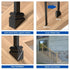 Muzata 10 Pack Iron Baluster Shoes with Screws for 1/2" Square Staircase Baluster, Satin Black