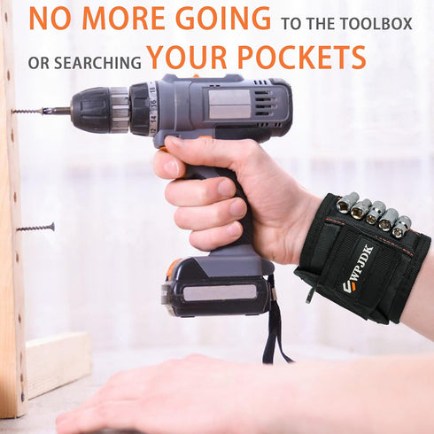 Magnetic Wristband for Holding Screws - Drilling Bits, Nails, Stocking Stuffers Gifts for Men, Father's Day Gift