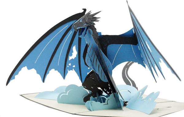 Ice Dragon 3D Pop Up Greeting Card, 5 x 7 inch, Multicolor for All Occasions - Birthday, Love, Christmas