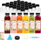 TOMNK 45pcs Juice Bottles with Lids, 16oz Reusable Plastic Juice Bottles with