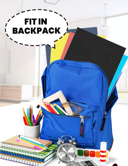 SUNEE Folders with Pockets, 125 Pack Black, 2 Pocket Folders Fit Letter Size Paper for School Office Home