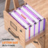 Extra Capacity Plastic Hanging File Folders, 12 Pack, Heavy Duty 2 Inch Expansion, Letter Size, Purple