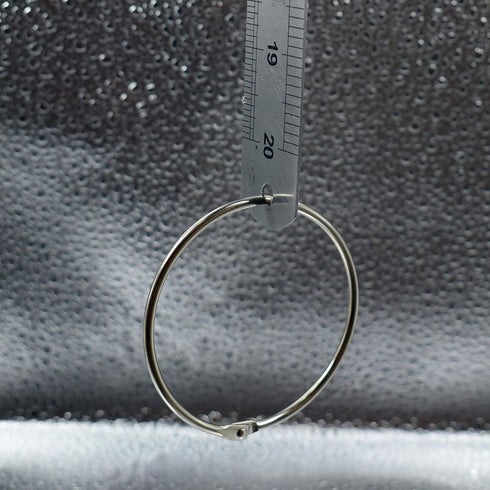 Binder Rings Loose Leaf Book Key Ring Clips, 8 Pack Large 2.75 Inch Diameter Nickel Plated (Silver)