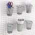 Spakon 6 Sets Pegboard Cups with Ring Hooks, Metal Pencil Holder for Desk Classroom Office Garage Workshop