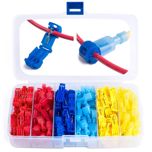 Wirefy T Tap Wire Connectors Kit - Electrical Connectors Kit - 120 PCS 22-10 AWG T Taps for Wiring