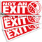 Not An Exit Signs Stickers, 3 Pack 10x4 Inch for Office & Workplace, Premium Self-Adhesive Vinyl, Indoor & Outdoor
