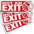Not An Exit Signs Stickers, 3 Pack 10x4 Inch for Office & Workplace, Premium Self-Adhesive Vinyl, Indoor & Outdoor
