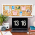 Juvale Cork Bulletin Board - 10 x 24 inch with White Frame, Decorative Hanging Pin Board for Office, Home Decor