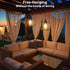 4 (2) Battery Operated Hanging Outdoor Chandelier, Battery Operated Gazebo Pendant Light Outdoor Waterproof, No Wiring
