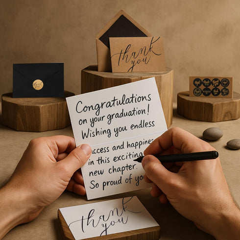 Bornpaper 80 4x6 Set Thank You Cards with Envelopes & Stickers Blank Note Cards Bulk for Small Business, Wedding, Baby