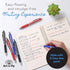 6-Pack 0.7 mm Set Art-n-Fly Gel Pens - Retractable Colored Pens - Fine Point Pen - for Smooth Writing, Journaling