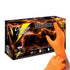 Disposable Orange Lightning Exam Gloves, Medium, Powder-Free Nitrile, 100-Ct