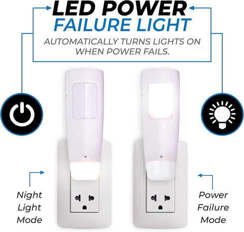 6 Pack 3 Westek LED Emergency Lights for Home Power Failure, - Function Power Failure Light, Rechargeable Flashlight