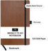 RICCO BELLO Undated Weekly Planner Notebook, Faux Leather Hardcover, 5.7 x 8.4 Inches, with Pen Loop and Pocket