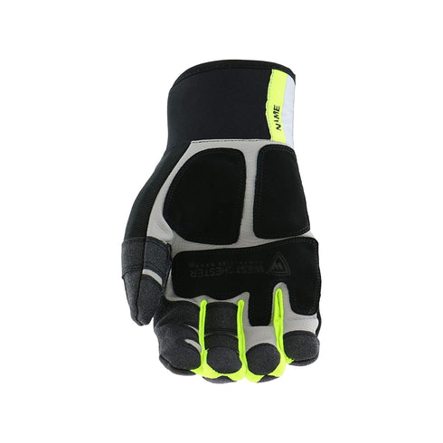 West Chester Pro Series 96652 Yeti Waterproof Winter Work Gloves, Large, Synthetic Leather Palm, HI-VIS Safety Gloves,