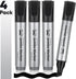 4 Pack, Mr. Pen- Jumbo Permanent Markers, Black, Chisel Tip, Wide Tip, Large, Thick Permanent Markers for Canvas