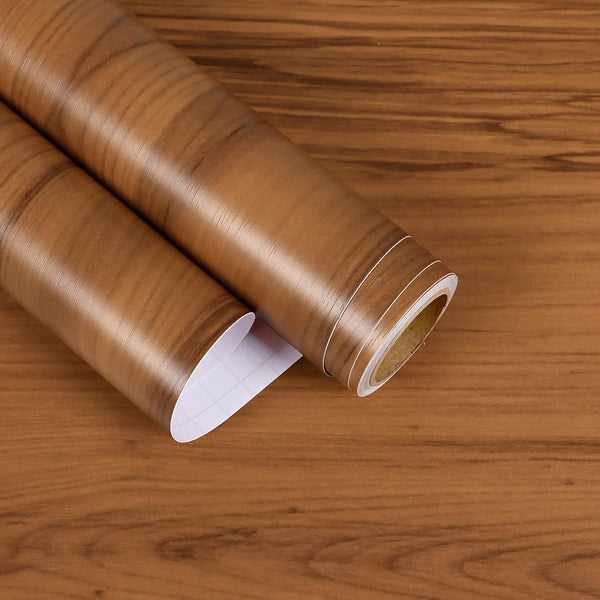 Chestnut Wood Contact Paper Peel and Stick Brown Wood Vinyl Wrap for