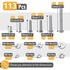 Mr. Pen- Bolts, Nuts, and Washer Assortment Kit, 113 pcs, Nuts and Bolts Assortment Kit, Assorted Nuts and Bolts, Nut Bolt and Washer Assortment, Bolt and Nut Assortment