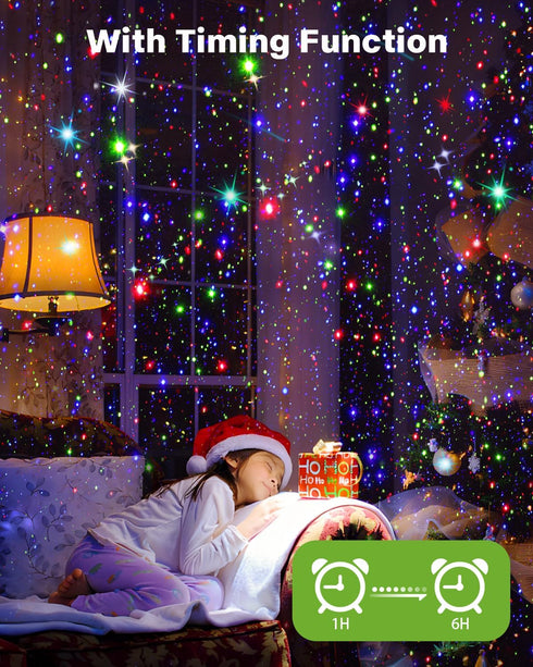 ECOHDT 3 Brighter Laser Christmas Projector Lights Outdoor, Waterproof RGB Colors Gypsophila Moving Twinkles Christmas