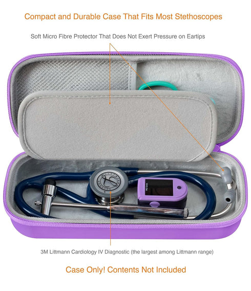 3M ButterFox Premium Stethoscope Case with Divider and ID Slot for Littmann Classic III, Cardiology IV Diagnostic