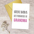 Qiliji New Grandma Card Gift, Funny Pregnancy Announcement Card for Mom New Grandma, First Grandma Mothers Day Card