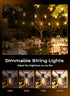 55FT 25+2 ST38 Bulbs, 3 Dimmable 2700K Minetom Outdoor String Lights with Remote, Shatterproof LED Waterproof Patio