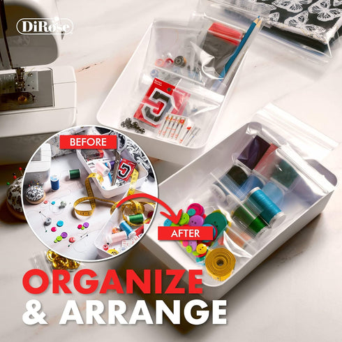 6" 10" Pack 1000, 2 Dirose x Clear Reclosable Poly Bags of Mil Thickness Resealable Plastic Zip Bags for Snacks