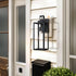 17.75in 1 Pack WISBEAM Large Size Dusk to Dawn Wall Sconce for House, Black Outdoor Wall Lantern, Modern Porch Lights