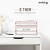 DALTACK 3 Tier Letter Tray Paper Organizer Mesh Metal Desk File Organizer for Home & Office, Pink by DALTACK