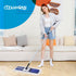 24" Commercial Dust Mop for Floor Cleaning, Heavy Duty Duster Floor Mop with 59” Extendable Long Handle, Blue for