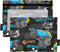 Monster Truck Tires Pencil Pouch, 2 Pack Pencil Bags for 3 Ring Binder with Clear Window & Zipper for Office Supplies