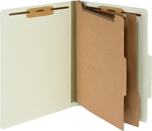 Blue Summit Supplies 12 Pressboard Classification Folders, 2 Dividers, Letter Size Office Folders, 12 Pack