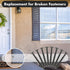 MorningRo 24 Set 3 Inch Vinyl Shutter Fasteners and Plastic Caps Shutter Fastener Spike Peg Loks Windows Outside