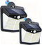 Magnetic Solar Lights Outdoor, 128LED 800LM Motion Sensor Lights for Metal Fence,