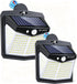 Magnetic Solar Lights Outdoor, 128LED 800LM Motion Sensor Lights for Metal Fence,