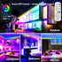 16.4FT Waterproof,IP68 Outdoor LED Strip Light Outside RGB+IC Light Strip with App/Remote Control,Chase Mode,Music Sync