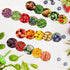 Geyee 60 Pcs Fruits and Veggies Themed Bulletin Board Border, Straight Trim for Classroom Whiteboard Decor