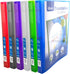 BAZIC 3 Ring Binder 1/2" Poly Presentation View Binders - Assorted Color, Round Ring, Hold 100 Sheets Paper, 6-Count