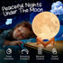 3D (7.1 inch) Mind-Glowing Moon Lamp - Moon Night Light for Kids Bedroom - Globe Nightlight with Multi Color LED
