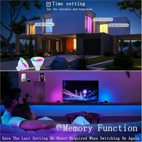 MR16 GU5.3 Bulb,GU5.3 Bulbs,Dimmable Bulbs,12Volt Gu5.3 Bulbs Assistant,16Million Smart LED Light Color Changing Light