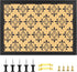 Decorative Cork Board for Walls with Black Floral Print, Black Framed Pin Board for Office, School, and Bedroom Decor